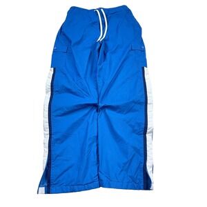 Vintage Nike Pants Women XL Blue Windbreakers Baggy 90s Y2K Track Suit 25x30 *